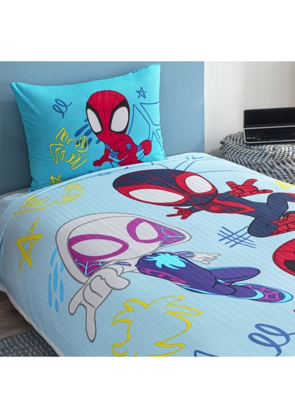 Taç Lisanslı Spidey Amazing Teamtek Kişilik Pamuk Pike Takımı
