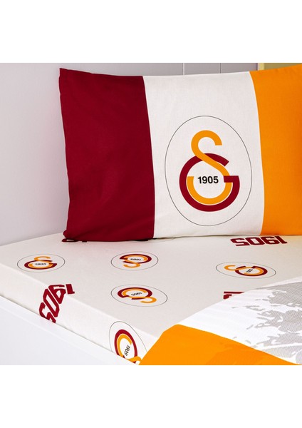 Taç Lisanslı Galatasaray Soccer Tek Kişilik Pamuk Pike Takımı
