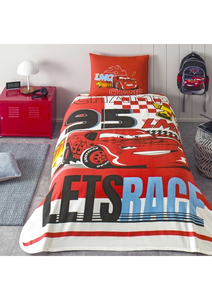 Lisanslı Disney Cars Adventure Tek Kişilik Pamuk Pike Takımı