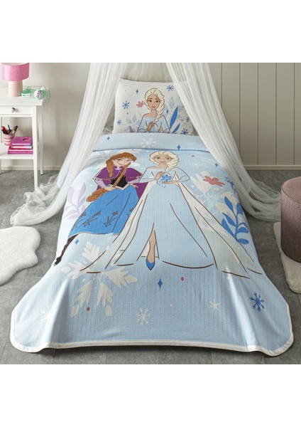 Lisanslı Disney Frozen Family Tek Kişilik Pamuk Pike Takımı