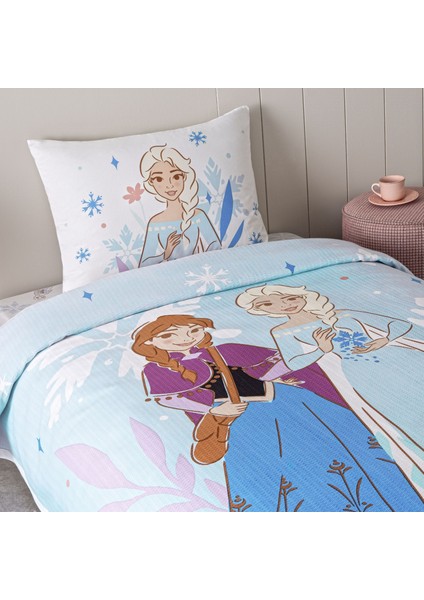 Lisanslı Disney Frozen Family Tek Kişilik Pamuk Pike Takımı