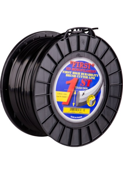 7430401Y Misina 3.3mm 92 Metre 4 Köşeli Silikonlu Siyah