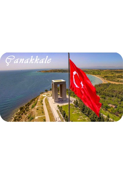 Çanakkale Buzdolabı Magneti Şehir Temalı Dikdörtgen 8 cm x 5 cm MDF