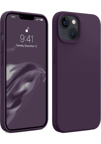 Apple iPhone 15 Plus Uyumlu Premium Lansman Liquid Silikon Kılıf Içi Kadife-Derin Mor