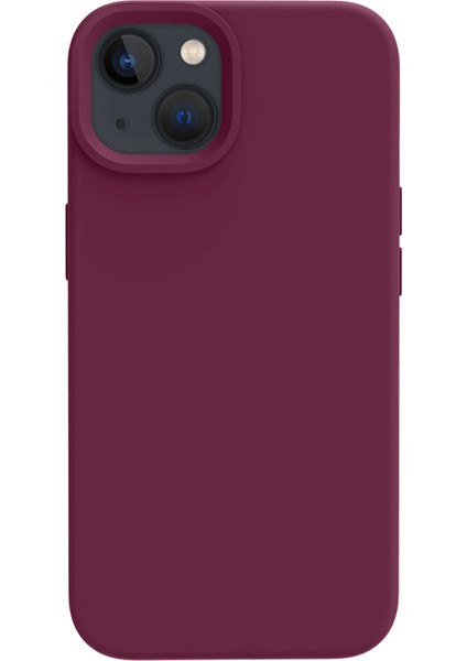 Apple iPhone 15 Plus Uyumlu Premium Lansman Liquid Silikon Kılıf Içi Kadife-Bordo