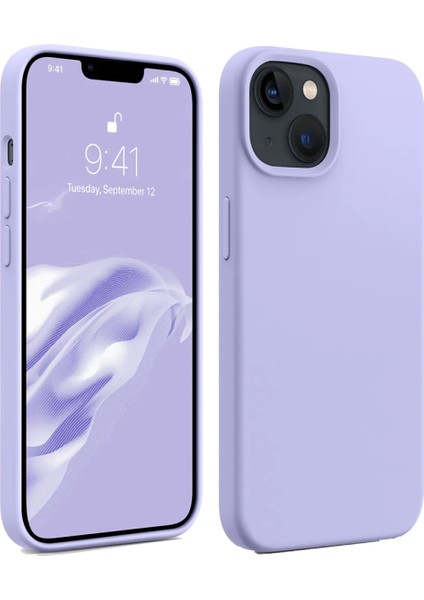 Apple iPhone 15 Plus Uyumlu Premium Lansman Liquid Silikon Kılıf Içi Kadife-Lila