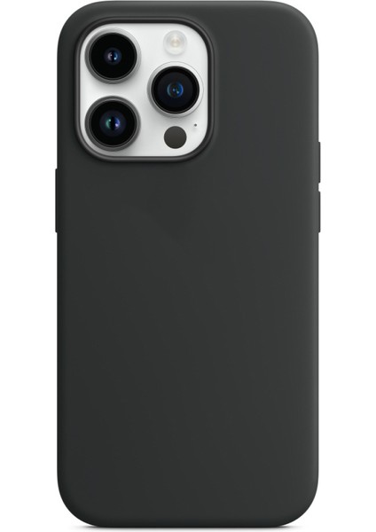 Apple iPhone 13 Pro Uyumlu Premium Lansman Liquid Silikon Kılıf Içi Kadife-Siyah