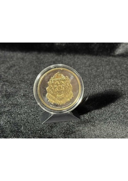 2023 Niue 2 Dolar Roaring Lion – Ruthenyum ve Altın Kaplama 1 Oz Gümüş 500 Limitli Hatıra Para