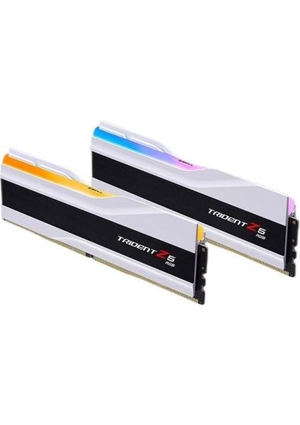 Gskıll 64GB (2x 32GB) Ddr5 6000MHZ CL32 Dual Kıt Rgb Pc Ram Trıdent Z5 F5-6000J3636F32GX2-TZ5RW Beyaz