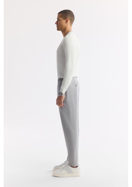Erkek Gri Yan Cepli Beli Lastikli Bi-Stretch Comfort Slim Fit Teknik Kumaş Pantolon A51Y3201 fiyatları