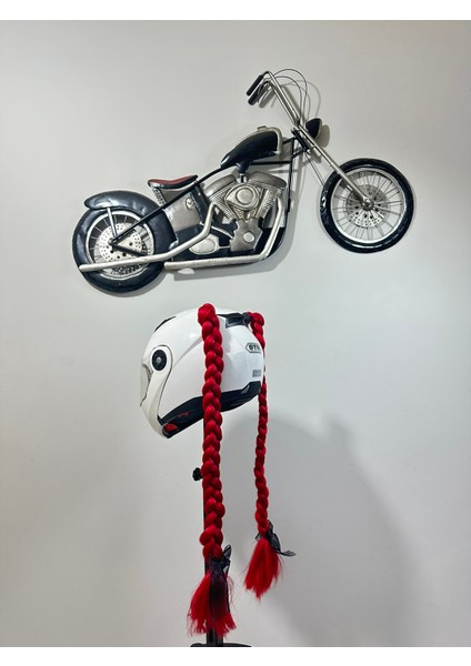 Motor & Motosiklet Kask Dış Aksesuar Çift Kırmızı Örgü Saç fiyatları