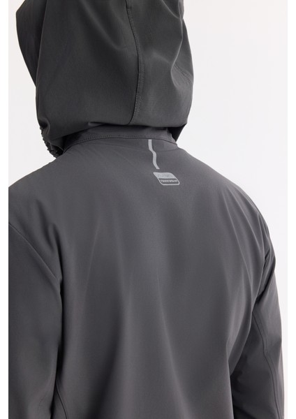 Erkek Antrasit Comfort Fit Kapüşonlu Yaka Su Itici Bi Stretch Teknik Kumaş Mont A51y6052 fiyatları