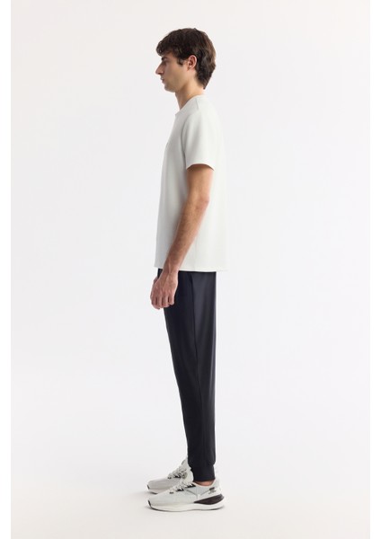 Erkek Ekru Bisiklet Yaka Hologram Baskılı İnterlok T-Shirt A51Y1006