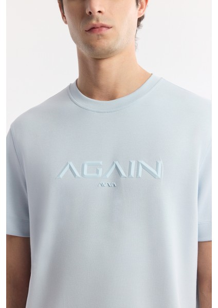 Erkek Açık Mavi Bisiklet Yaka Bi-Stretch İnterlok Regular Fit T-Shirt A51Y1132 fiyatları