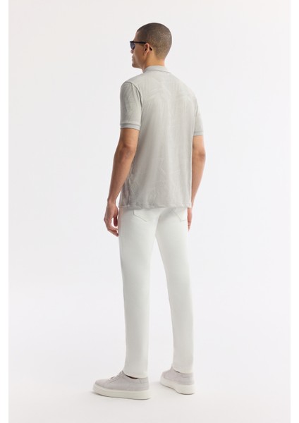 Erkek Gri Polo Yaka Jakarlı Elastan Regular Fit T-Shirt A51Y1059 fiyatları