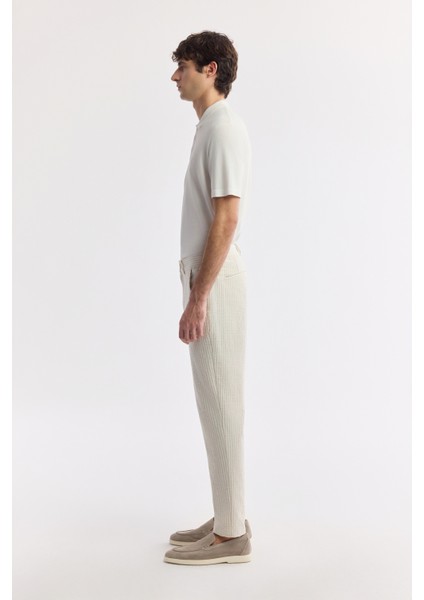 Erkek Bej Klasik Bel Viskon Karışımlı Gofreli Relaxed Fit Pantolon A51Y3044 fiyatları