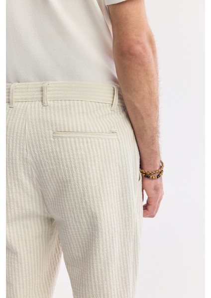 Erkek Bej Klasik Bel Viskon Karışımlı Gofreli Relaxed Fit Pantolon A51Y3044 indirimleri