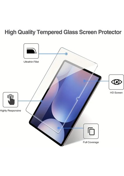 Samsung Galaxy Tab S10 Plus Tablet Ekran Koruyucu Full Kaplayan Temperli Darbe Emici Nano Cam