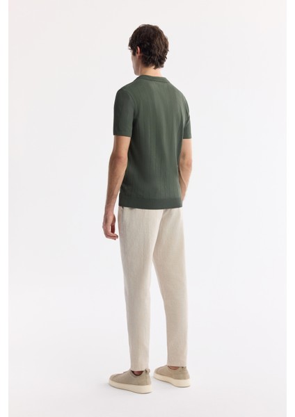 Erkek Haki Polo Yaka Rayon Triko Regular Fit T-Shirt A51Y5015 fırsatları