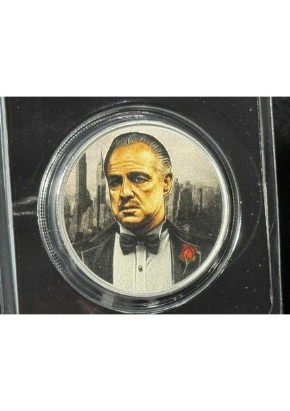 Niue 2 Dolar 2022 – The Godfather™ (Baba Filmi) 50. Yıl Özel Gümüş Para Renkli Tasarım – Blister Ambalaj – 1 Oz (%99.9 Saf Gümüş) Hatıra Para modelleri
