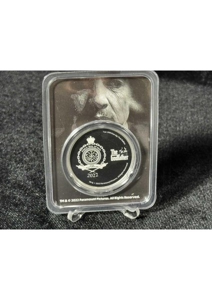 Niue 2 Dolar 2022 – The Godfather™ (Baba Filmi) 50. Yıl Özel Gümüş Para Renkli Tasarım – Blister Ambalaj – 1 Oz (%99.9 Saf Gümüş) Hatıra Para fırsatları