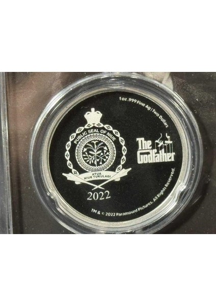 Niue 2 Dolar 2022 – The Godfather™ (Baba Filmi) 50. Yıl Özel Gümüş Para Renkli Tasarım – Blister Ambalaj – 1 Oz (%99.9 Saf Gümüş) Hatıra Para indirimleri