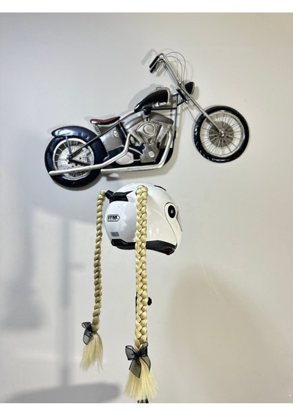 Motor & Motosiklet Kask Dış Aksesuar Çift Sarı Örgü Saç