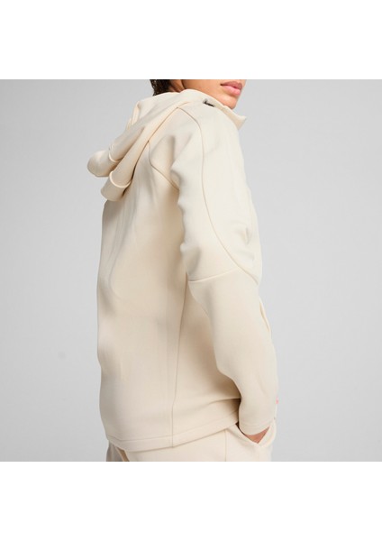 Kadın Evostrıpe Tam Fermuarlı Kapüşonlu Sweatshirt