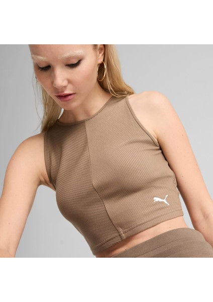 Wardrobe Ess Kadın Nervürlü Crop Üst