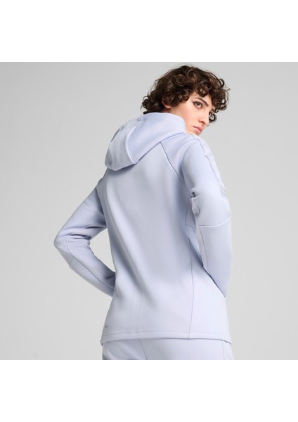 Kadın Evostrıpe Tam Fermuarlı Kapüşonlu Sweatshirt