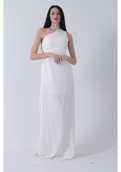 Ekru Bel Dekolteli Taş Işlemeli Abiye Elbise 4521014.147 modelleri