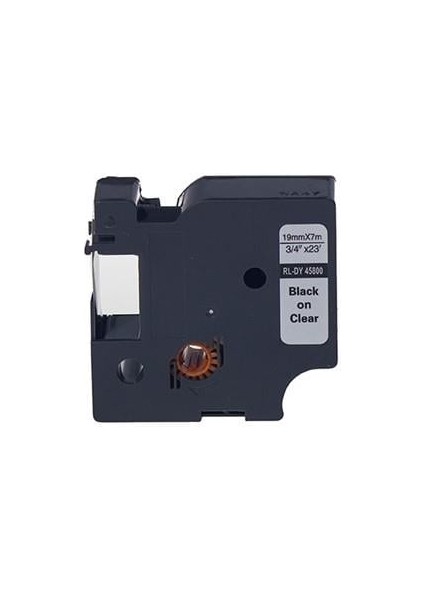 Prıntpen Dymo D1 45800 Seffaf Etıkete Sıyah (19MM x 7m)