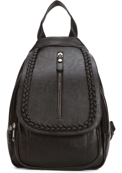 GK66 Kadın Sırt Çantası Günlük Kullanıma Uygun Örgü Motifli Kapaklı Çanta modelleri