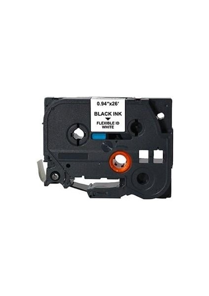 Prıntpen Brother P-Touch TZE-FX251 Beyaz Esnek Etıkete Sıyah (24MM x 8m)