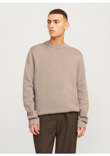 Bisiklet Yaka Relaxed Kahve Erkek Kazak 12259666_JPRBLAMILANO Stıtch Knıt C