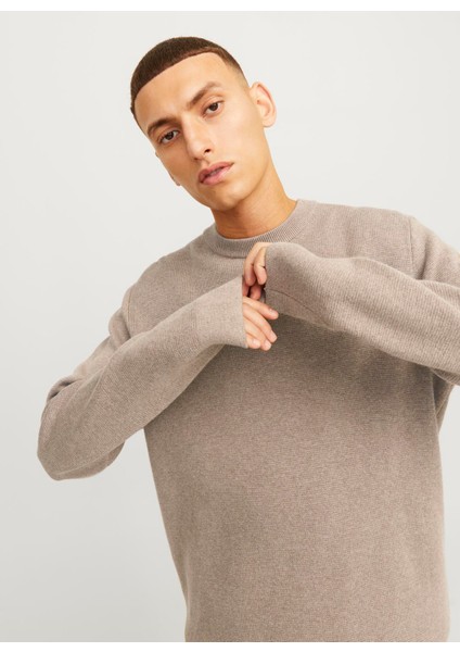 Bisiklet Yaka Relaxed Kahve Erkek Kazak 12259666_JPRBLAMILANO Stıtch Knıt C fiyatları