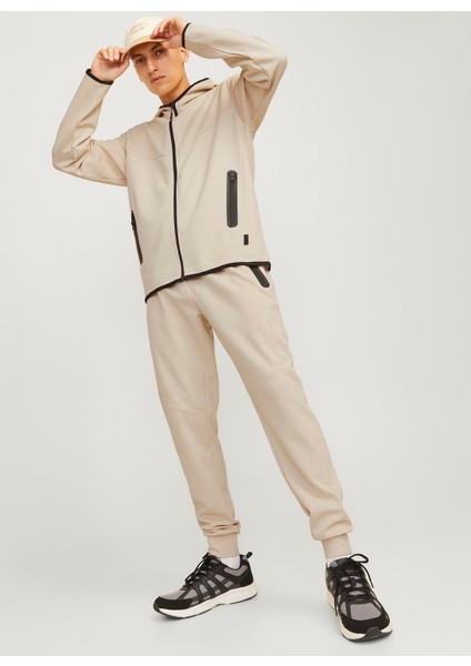 Normal Bel Lastikli Paça Bej Erkek Pantolon Jpstwıll Fusıon Sweat Pants Noos