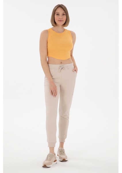 Yüksek Bel Slim Fit Taş Kadın Pantolon PT0125