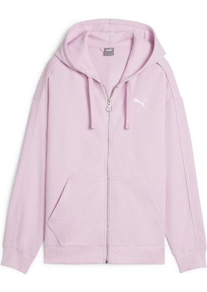 67788260 Her Full-Zip Hoodie Grape Siyah Kapüşonlu Normal Bel Regular Fit Kadın Zip Ceket