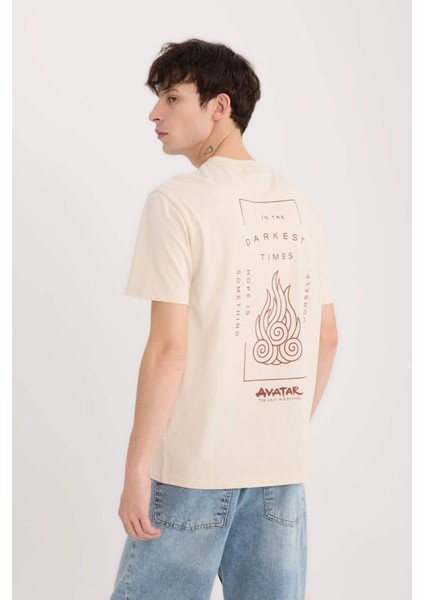 %100 Pamuk Avatar the Last Airbender Regular Fit Bisiklet Yaka Baskılı Kısa Kollu Tişört D6783AX25SP