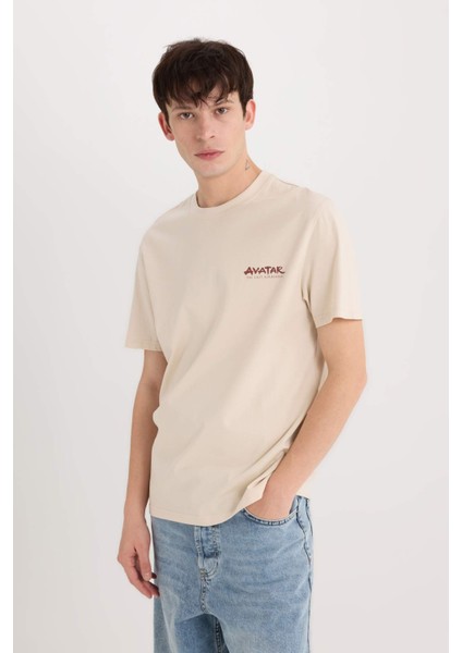 %100 Pamuk Avatar the Last Airbender Regular Fit Bisiklet Yaka Baskılı Kısa Kollu Tişört D6783AX25SP