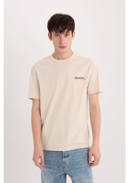 %100 Pamuk Avatar the Last Airbender Regular Fit Bisiklet Yaka Baskılı Kısa Kollu Tişört D6783AX25SP