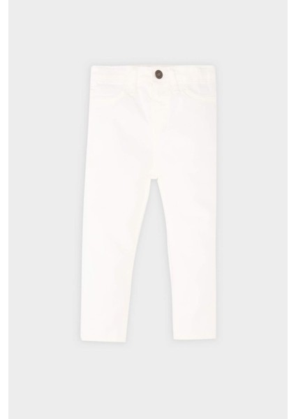 Erkek Bebek Basic Düz Beyaz Jean Pantolon E1854A525SP