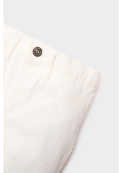 Erkek Bebek Basic Düz Beyaz Jean Pantolon E1854A525SP fiyatları