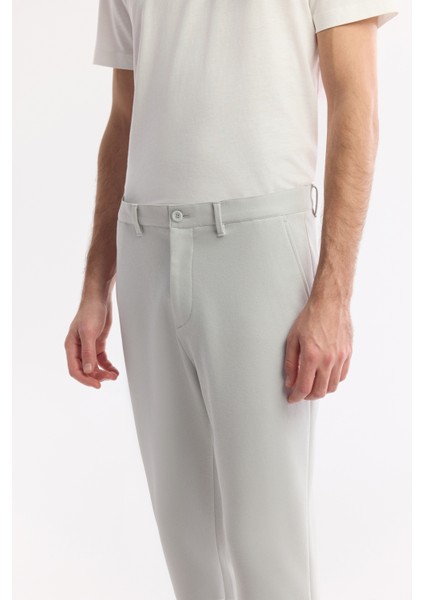 Erkek Açık Gri Klasik Bel Pamuklu Jersey Carrot Fit Pantolon A51Y3013 fırsatları