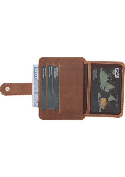 Unisex Deri Kredi Kartlık, Minimalist Çok Amaçlı Premium Kalite Cüzdan/kredi Kartlık