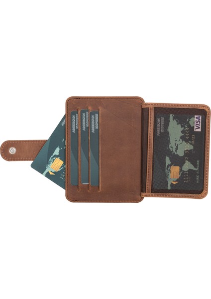 Unisex Deri Kredi Kartlık, Minimalist Çok Amaçlı Premium Kalite Cüzdan/kredi Kartlık