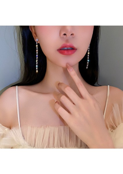 Abiye Taşlı Uzun Şerit Küpe fiyatları