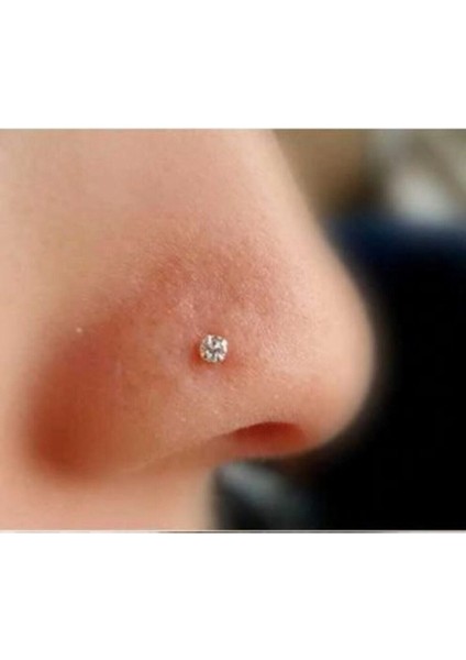 3 mm Mıknatıslı Küpe Ince Beyaz Zirkon Taşlı 1 Çift Burun Kulak Dudak Hızma Manyetik Çelik modelleri