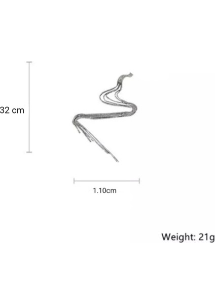 Taşlı 4 Sıra Upuzun 32 cm Tekil Küpe fırsatları